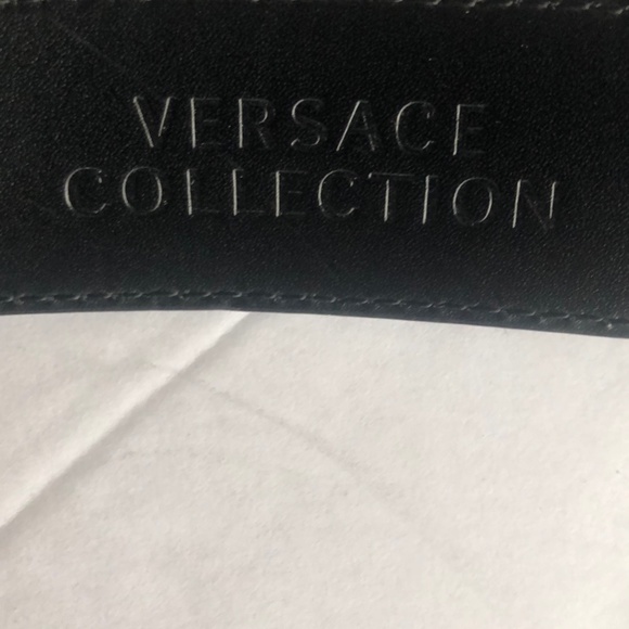Versace Black Leather Medusa Head Buckle Belt Sz 38 - Picture 7 of 9